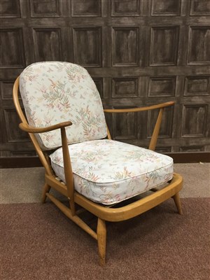 Lot 1699 - A LOT OF THREE ERCOL WINDSOR STYLE ARMCHAIRS