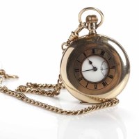 Lot 125 - GENTLEMAN'S NINE CARAT GOLD HALF HUNTER POCKET...