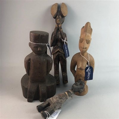 Lot 86 - FOUR AFRICAN WOOD FIGURES