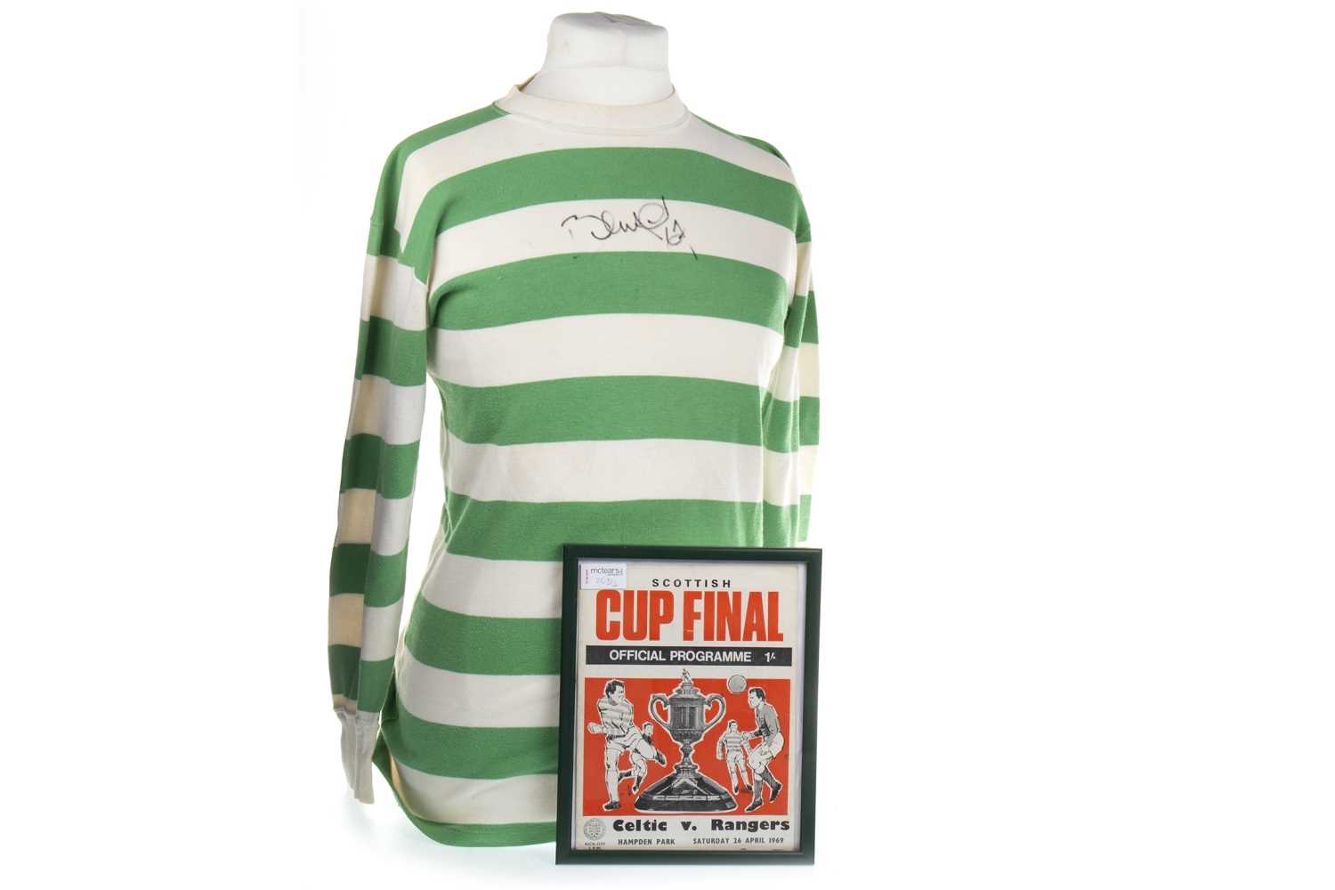 Lot 2031 - A CELTIC F.C. JERSEY WORN BY BERTIE AULD DURING THE 1969 SCOTTISH CUP FINAL