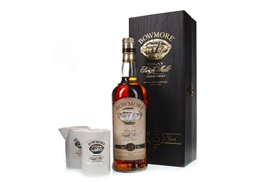 Lot 121 - BOWMORE AGED 25 YEARS AND TWO WATER JUGS