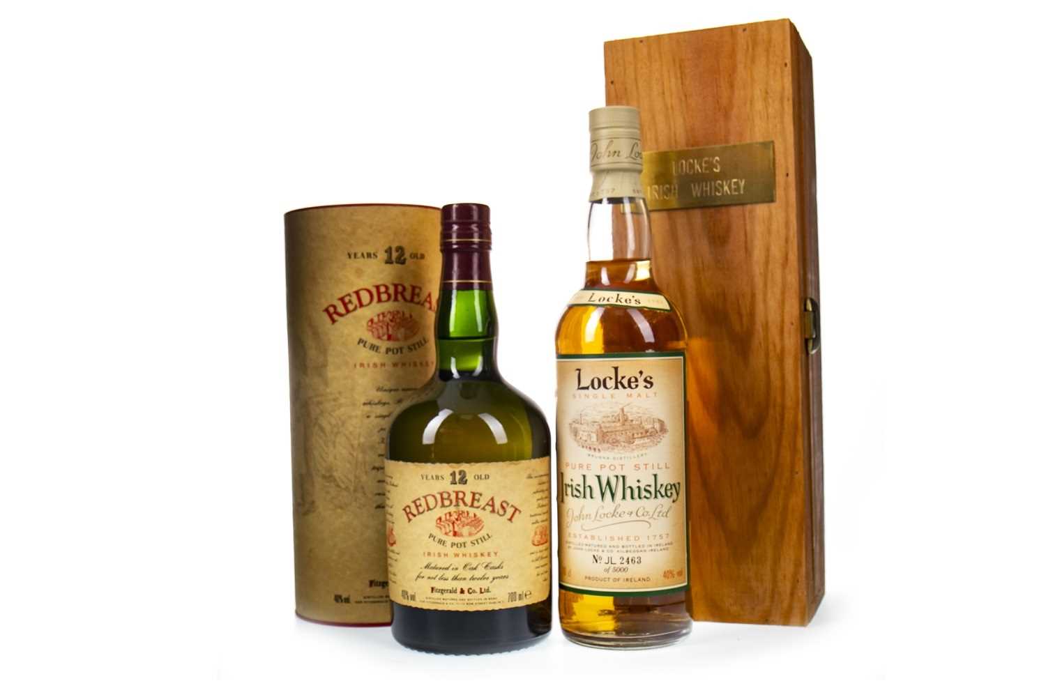 Lot 437 - REDBREAST 12 YEARS OLD AND LOCKE'S