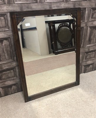 Lot 186 - A VICTORIAN SIDE TABLE AND A WALL MIRROR