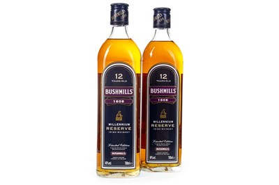 Lot 443 - TWO BOTTLES OF BUSHMILL'S MILLENNIUM RESERVE 12 YEARS OLD