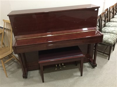 Lot 1444 - A MAHOGANY CASED UPRIGHT PIANO BY BOYD
