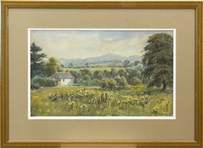 Lot 507 - COTTAGE IN A CLEARING, A WATERCOLOUR BY JOHN VALENTINE