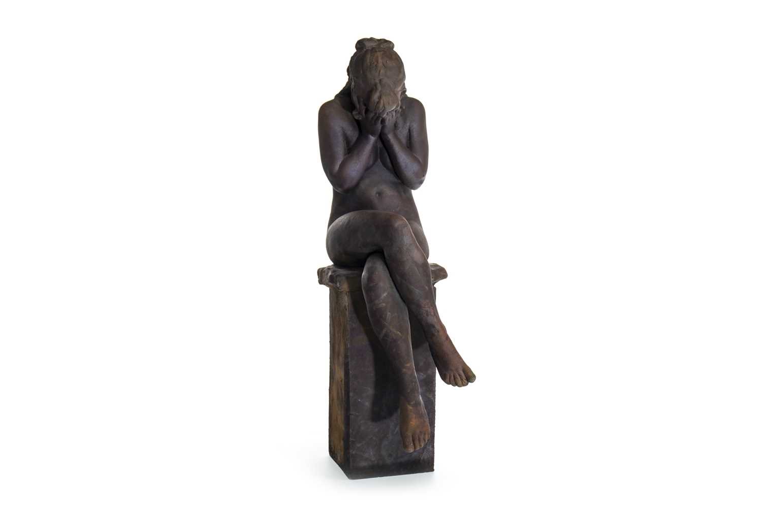 Lot 502 - SUZANNE, A BISQUIT FIRED SCULPTURE BY WALTER AWLSON