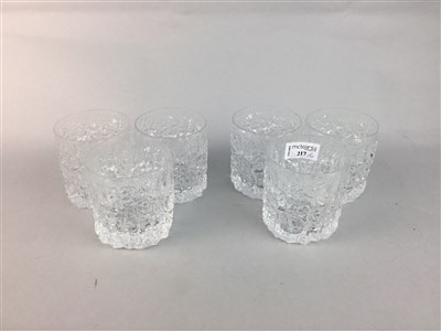 Lot 217 - SIX FROSTED GLASS DRINKING GLASSES