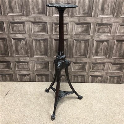 Lot 245 - A MAHOGANY TORCHERE OF GEORGE III DESIGN