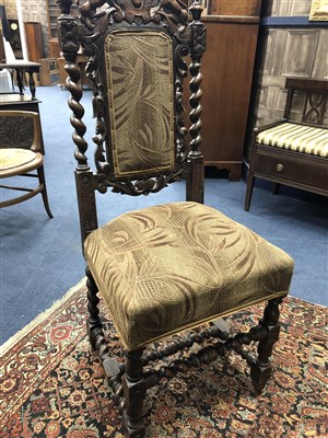 Lot 283 - A 20TH CENTURY CARVED OAK CHAIR