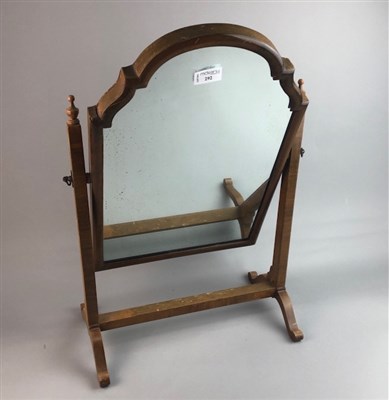 Lot 292 - A MAHOGANY SWING DRESSING TABLE MIRROR