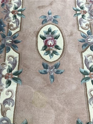 Lot 253 - TWO PINK FLOOR RUNNERS