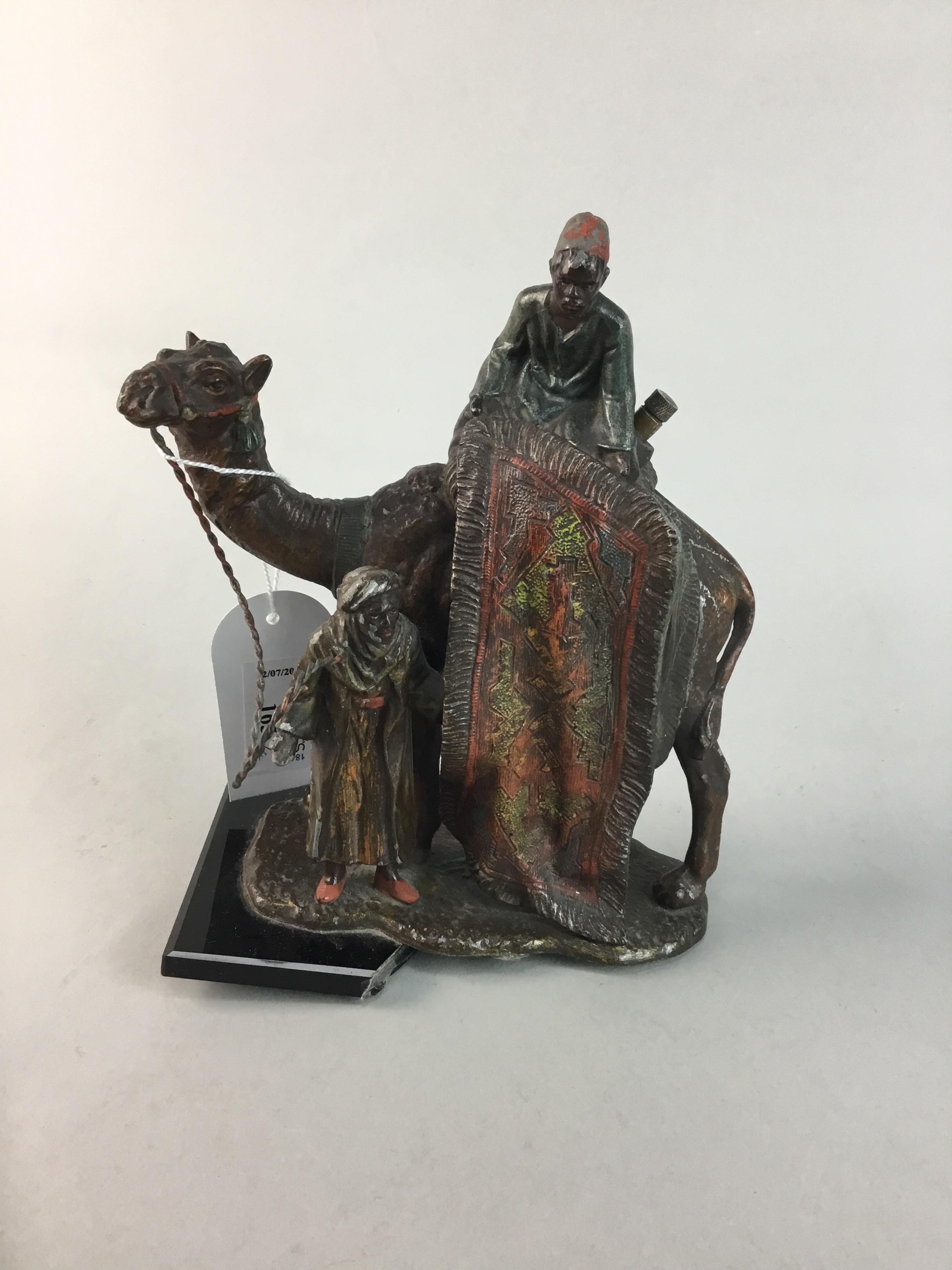 Lot 165 A FRANZ BERGMAN STYLE SPELTER GROUP AND