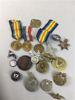 Lot 114 - TWO WWI CIVILISATION MEDALS AND OTHER MEDALS
