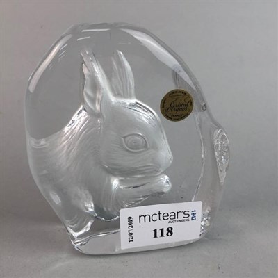 Lot 118 - FOUR MOULDED CLEAR GLASS DESK WEIGHTS