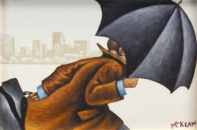 Lot 507 - THE COMMUTER, AN OIL BY GRAHAM MCKEAN