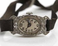 Lot 158 - LADY'S EARLY TWENTIETH CENTURY PLATINUM AND...