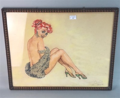 Lot 303 - RED-HEAD, A PASTEL