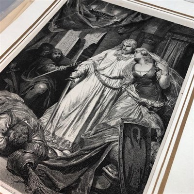 Lot 318 - ENGRAVING OF WAGNER'S LOHENGRIN, ALONG WITH OTHER PRINTS