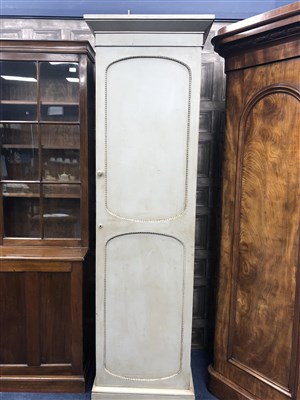 Lot 420 - A PAIR OF PAINTED SINGLE DOOR WARDROBES