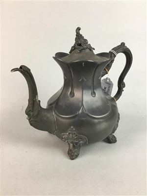 Lot 302 - A PHILIP ASHBURY TEA POT AND THREE SPOONS