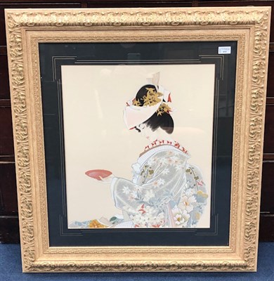 Lot 414 - A 20TH CENTURY PRINT OF A GEISHA