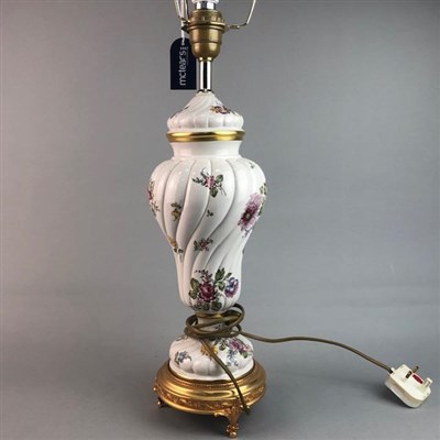 Lot 394 - A 20TH CENTURY CERAMIC LAMP