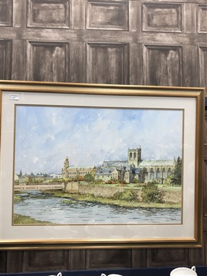Lot 417 - I RUSSELL, WATERCOLOUR OF PAISLEY ABBEY