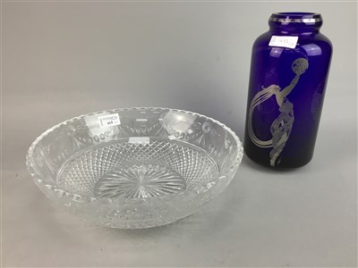 Lot 415 - A 20TH CENTURY CRYSTAL BOWL AND OTHER DECORATIVE CRYSTAL