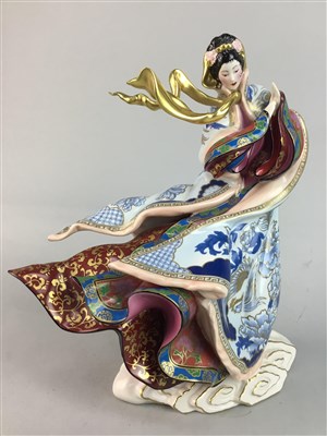 Lot 401 - A FRANKLIN MINT CERAMIC FIGURE OF 'EMPRESS OF THE SNOW' AND THREE OTHER FIGURES