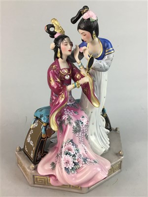Lot 401 - A FRANKLIN MINT CERAMIC FIGURE OF 'EMPRESS OF THE SNOW' AND THREE OTHER FIGURES