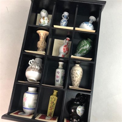 Lot 398 - A COLLECTION OF MINIATURE CHINESE VASES