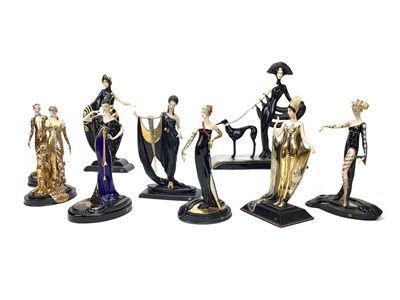 Lot 1207 - A GROUP OF FRANKLIN MINT CERAMIC FIGURES OF LADIES