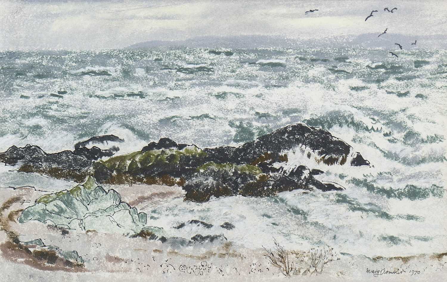 Lot 608 - KILBRANN ON SOUND, BLACKWATERFOOT, A PASTEL BY MARY ARMOUR
