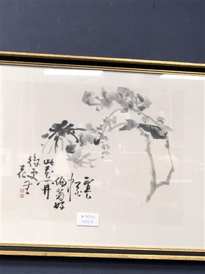 Lot 353 - THREE CHINESE BOTANICAL WATERCOLOURS