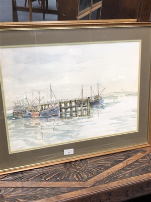Lot 383 - THREE MARITIME SCENES IN WATERCOLOUR