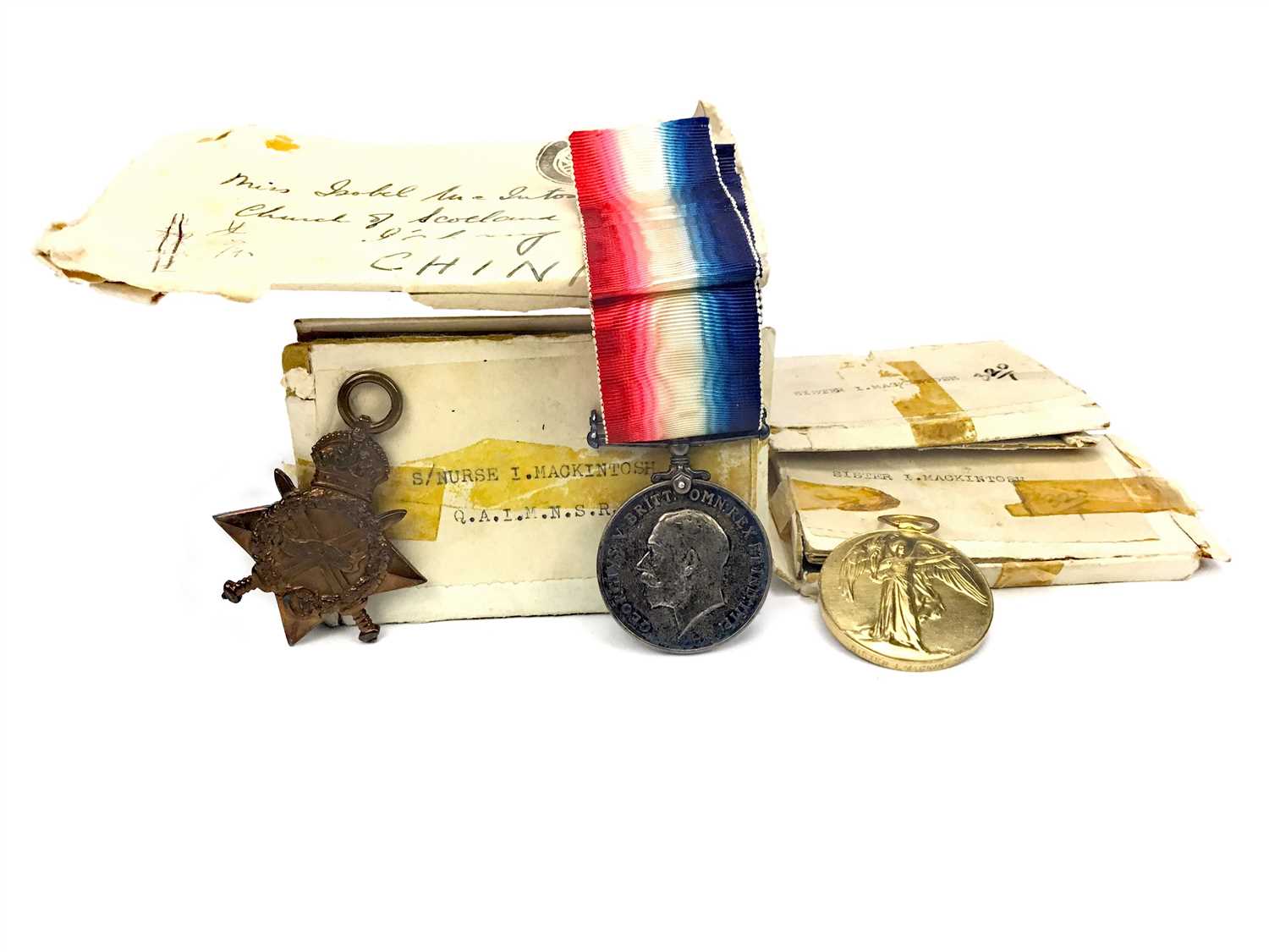 Lot 822 - A WWI MEDAL GROUP AWARDED TO SISTER ISOBEL MACKINTOSH