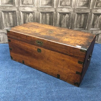 Lot 246 - A BRASS BOUND CAMPHORWOOD CHEST