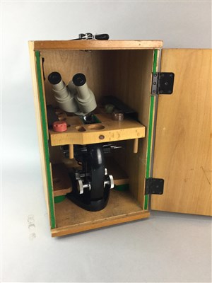 Lot 252 - A CASED CZECHOSLOVAKIAN MICROSCOPE