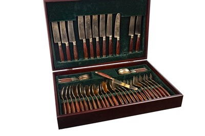 Lot 838 - A CANTEEN OF SILVER PLATED CUTLERY ALONG WITH ANOTHER CANTEEN