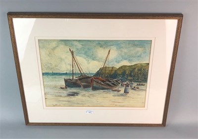Lot 104 - A WATERCOLOUR AND A PRINT