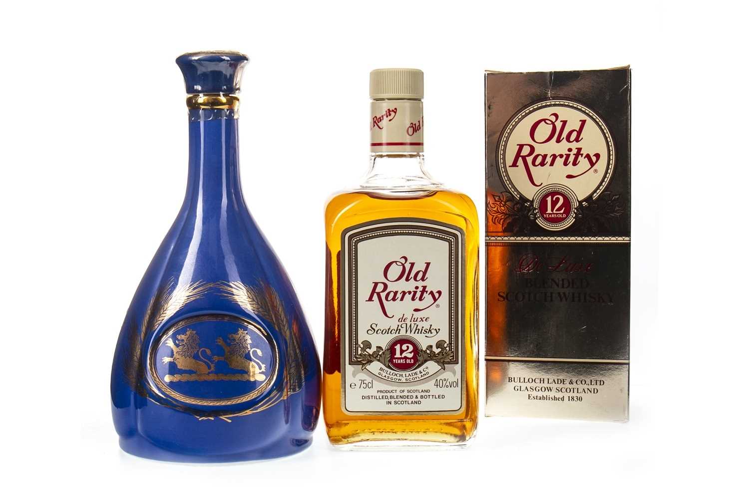 Lot 448 - OLD RARITY 12 YEARS OLD AND WHYTE & MACKAY BLUE DECANTER