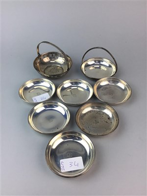 Lot 34 - A MEXICAN SILVER TRAY AND OTHER SILVER ITEMS