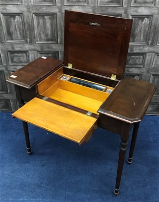 Lot 255 - A MAHOGANY WRITING TABLE