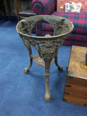 Lot 43 - TWO VICTORIAN CAST IRON TABLES