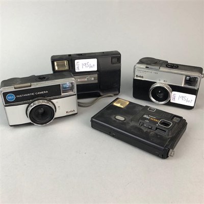 Lot 195 - A COLLECTION OF KODAK CAMERAS AND FLASHES