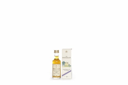 Lot 1053 - MACALLAN 1976 AGED 18 YEARS MINIATURE Active....