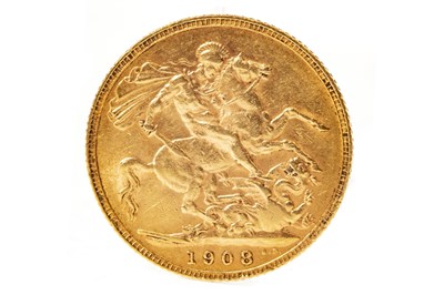 Lot 598 - A GOLD SOVEREIGN, 1908