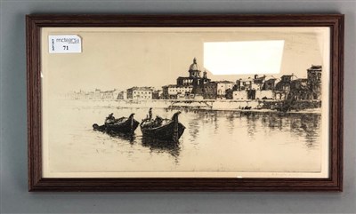 Lot 71 - THE ARNO AT FLORENCE, AN ETCHING BY WILLIAM DOUGLAS MACLEOD