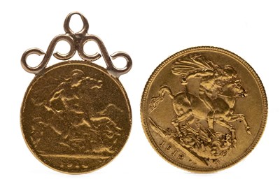 Lot 601 - A GOLD SOVEREIGN AND GOLD HALF SOVEREIGN